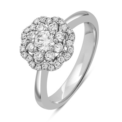 Кольцо из белого золота с бриллиантами &quot;Crivelli&quot; (048948)