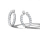 Серьги конго из белого золота с бриллиантами (052836)