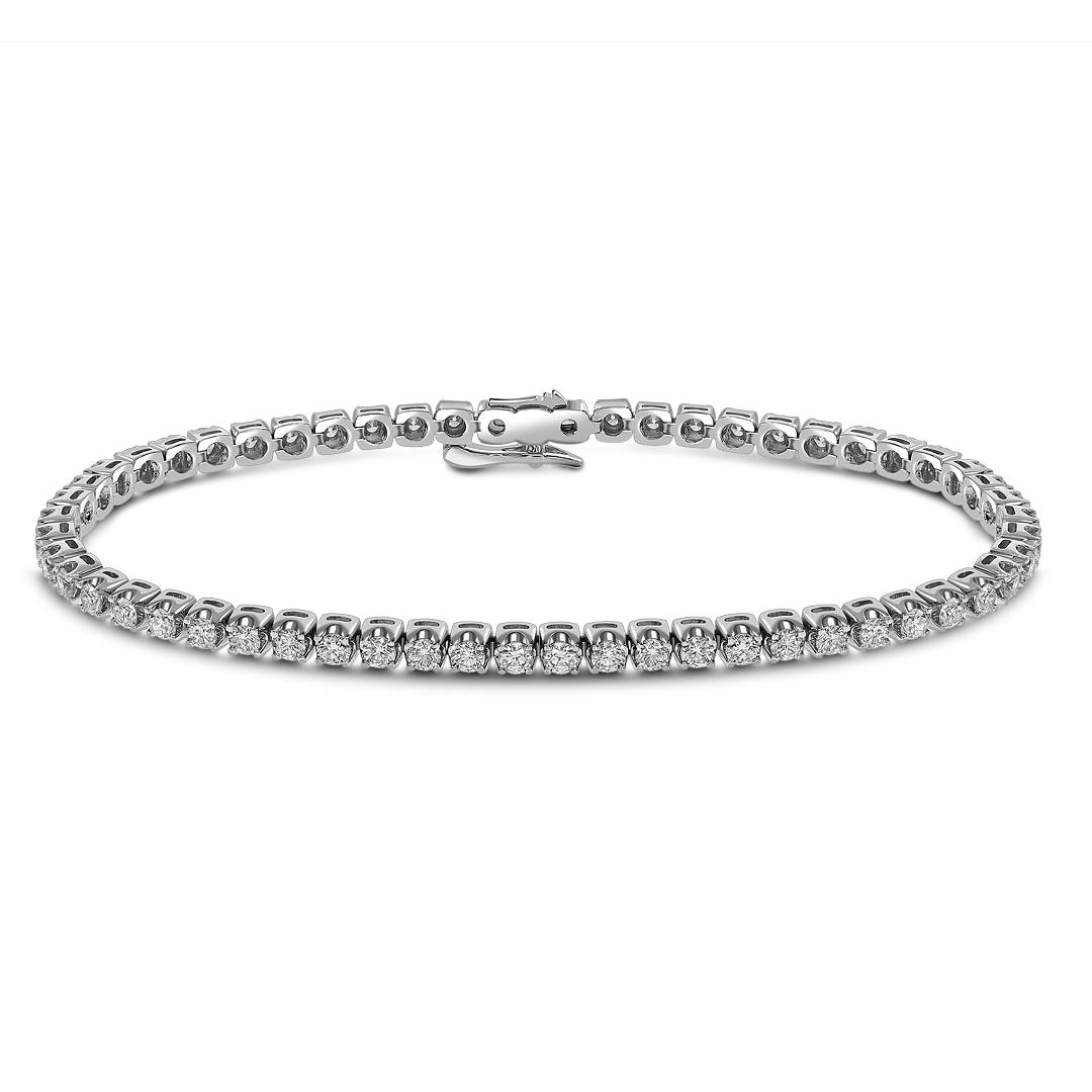 Браслет из белого золота с бриллиантами (061506)