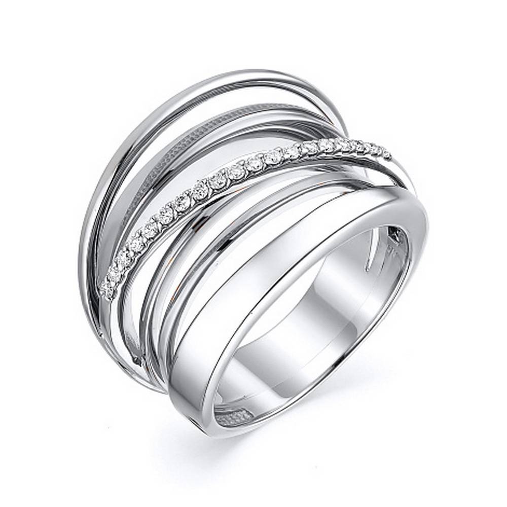 Кольцо из белого золота с бриллиантами (043114)