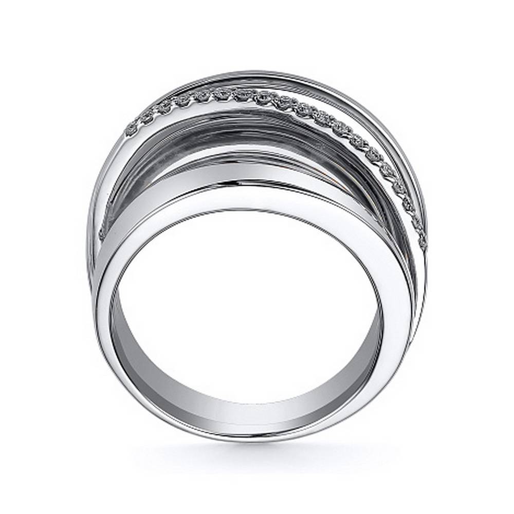 Кольцо из белого золота с бриллиантами (043114)