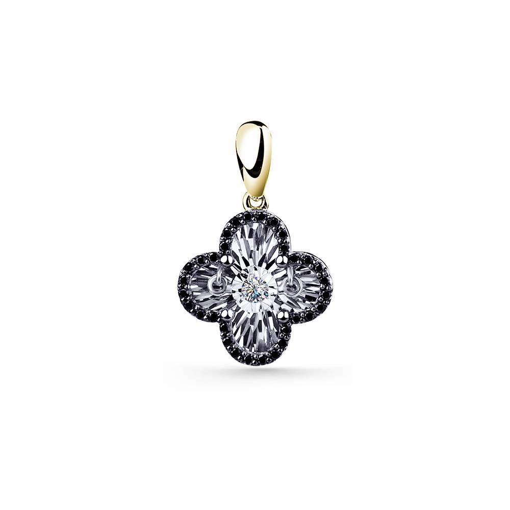 Кулон из жёлтого золота с бриллиантами (057570)