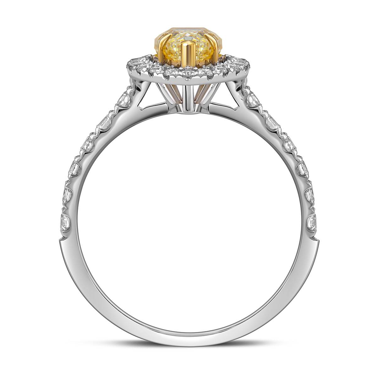 Помолвочное кольцо из белого золота с бриллиантами (053744)