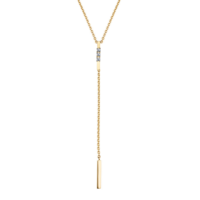 Колье из жёлтого золота с бриллиантами (049268)