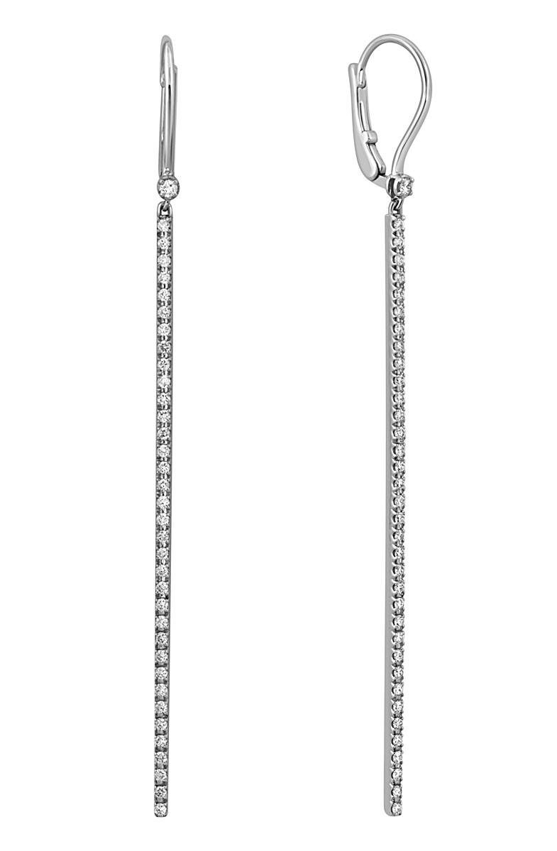 Серьги из белого золота с бриллиантами 