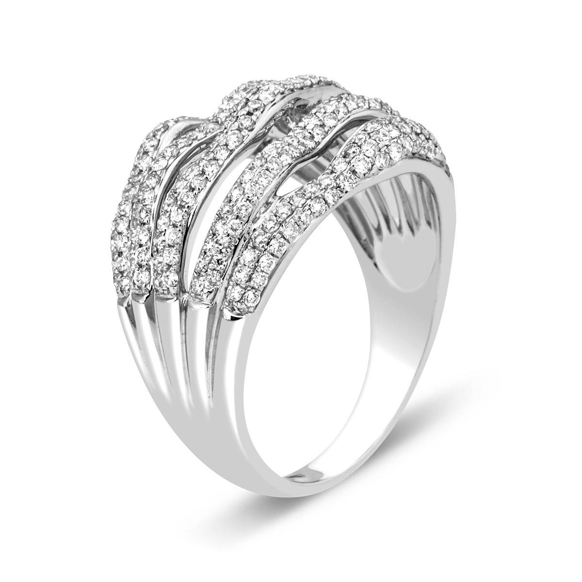 Кольцо из белого золота с бриллиантами (012891)