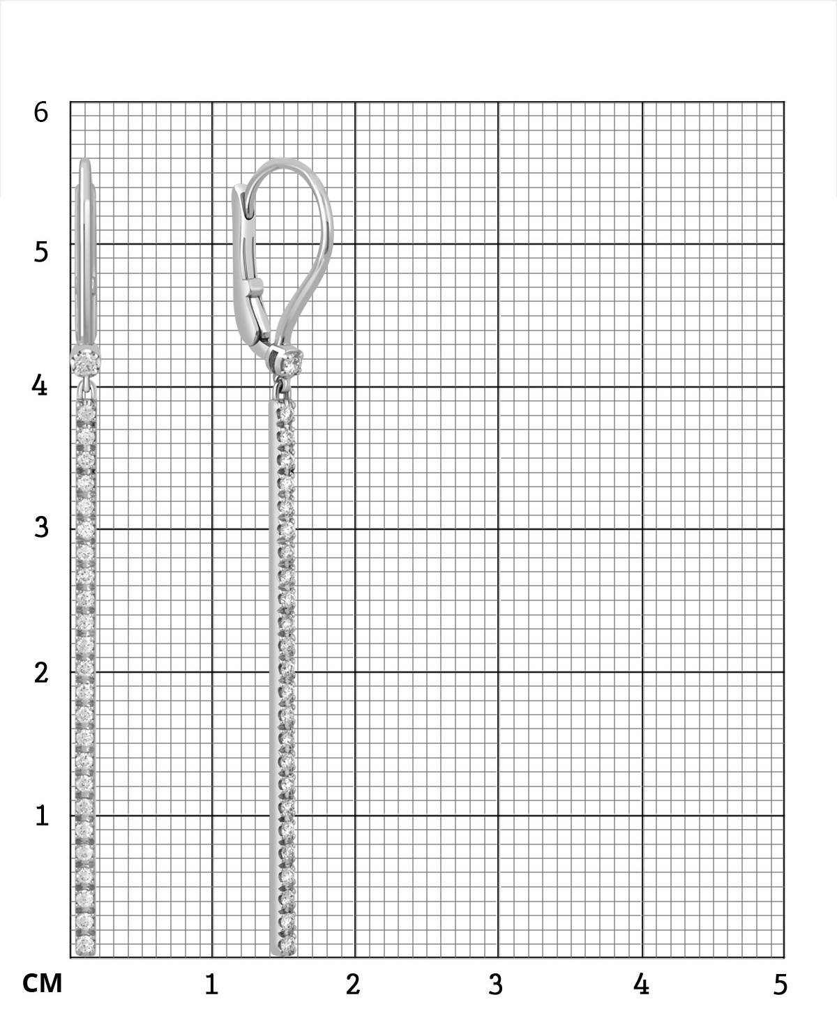 Серьги из белого золота с бриллиантами 