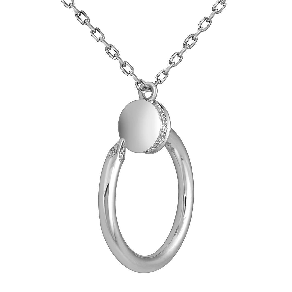 Колье из белого золота с бриллиантами (053837)