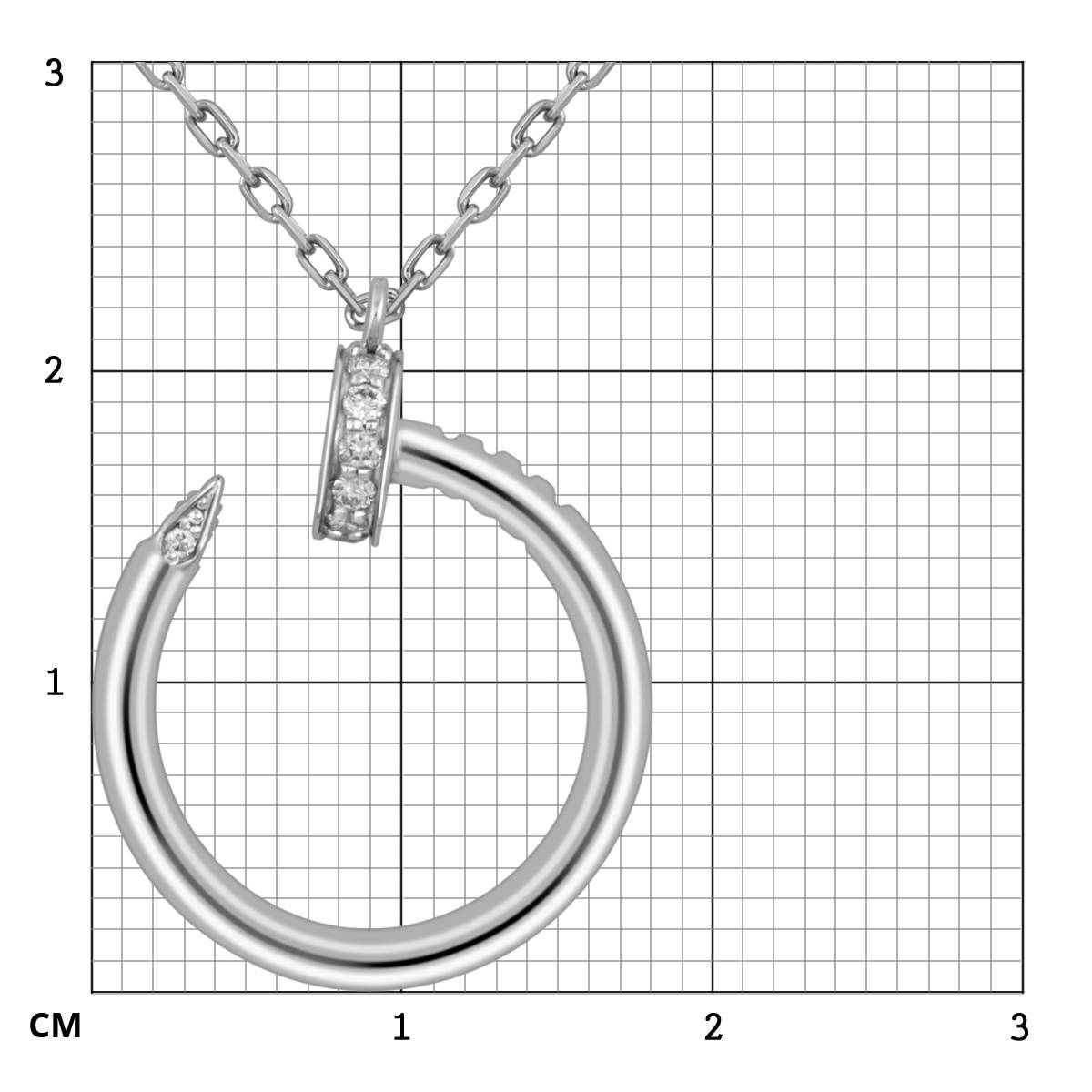 Колье из белого золота с бриллиантами (053837)