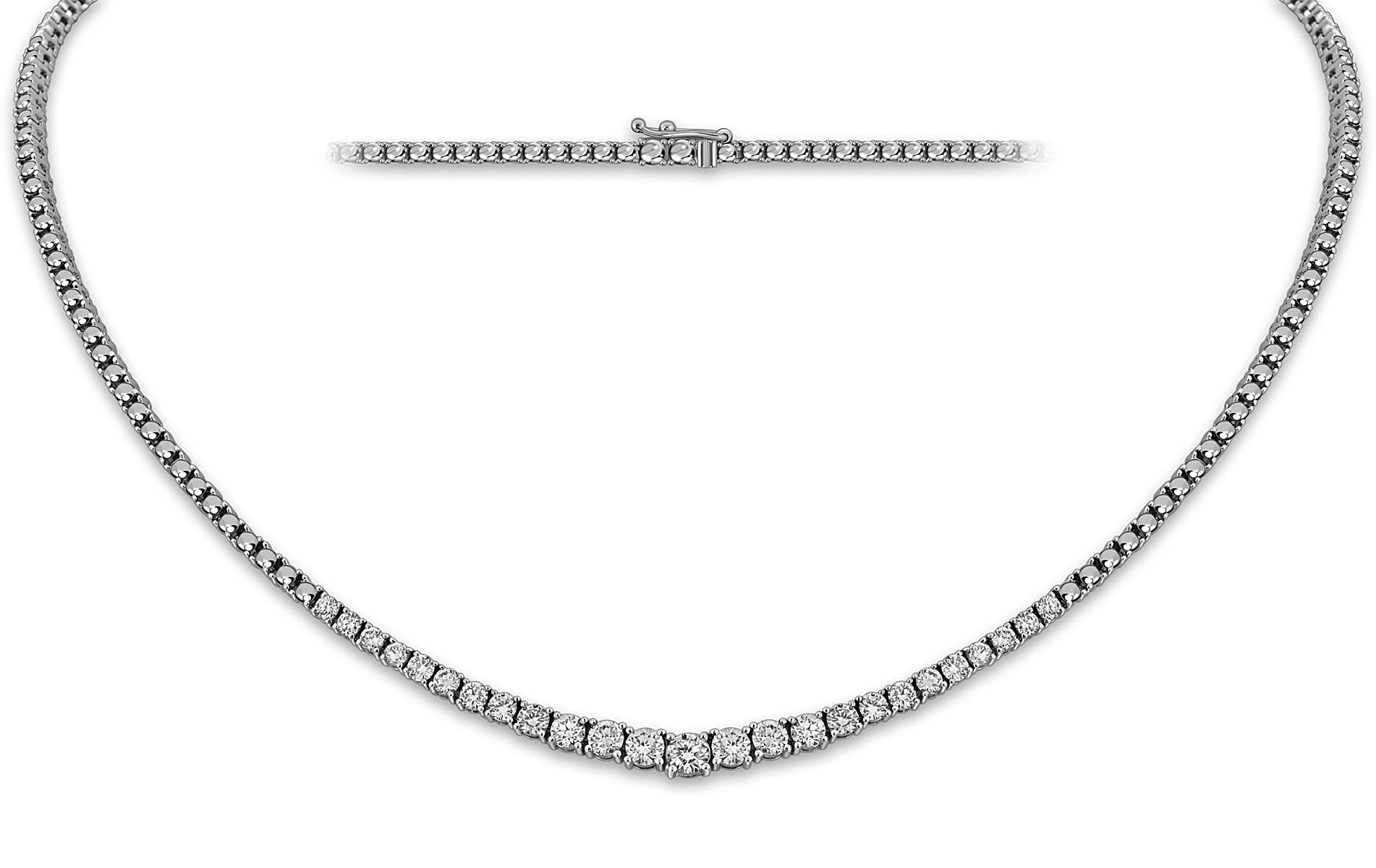 Колье из белого золота с бриллиантами (051301)