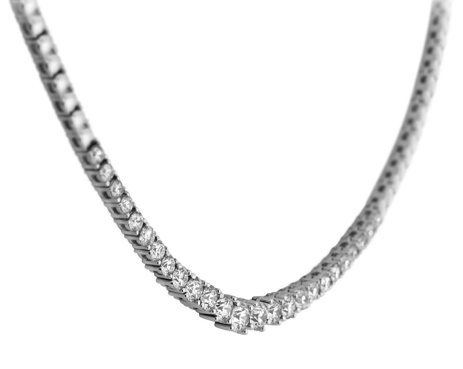 Колье из белого золота с бриллиантами (051301)