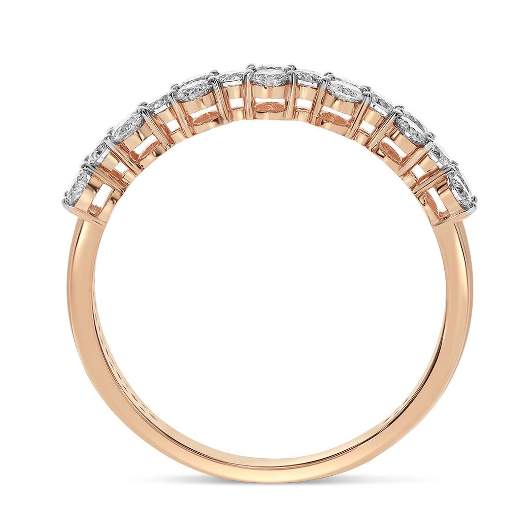 Кольцо из красного золота с бриллиантами (060149)