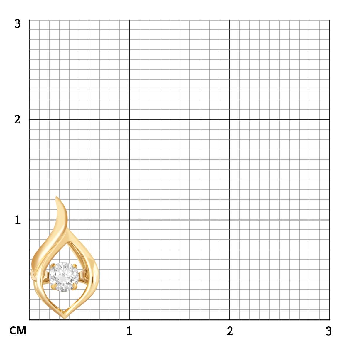 Кулон из жёлтого золота с 