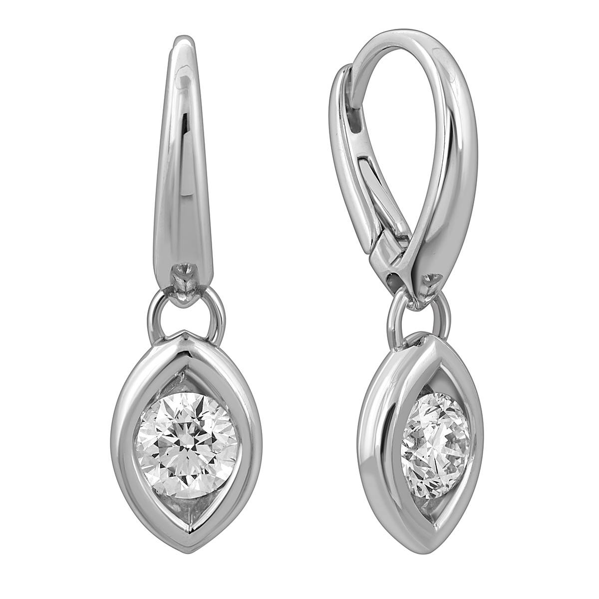 Серьги из белого золота с бриллиантами 