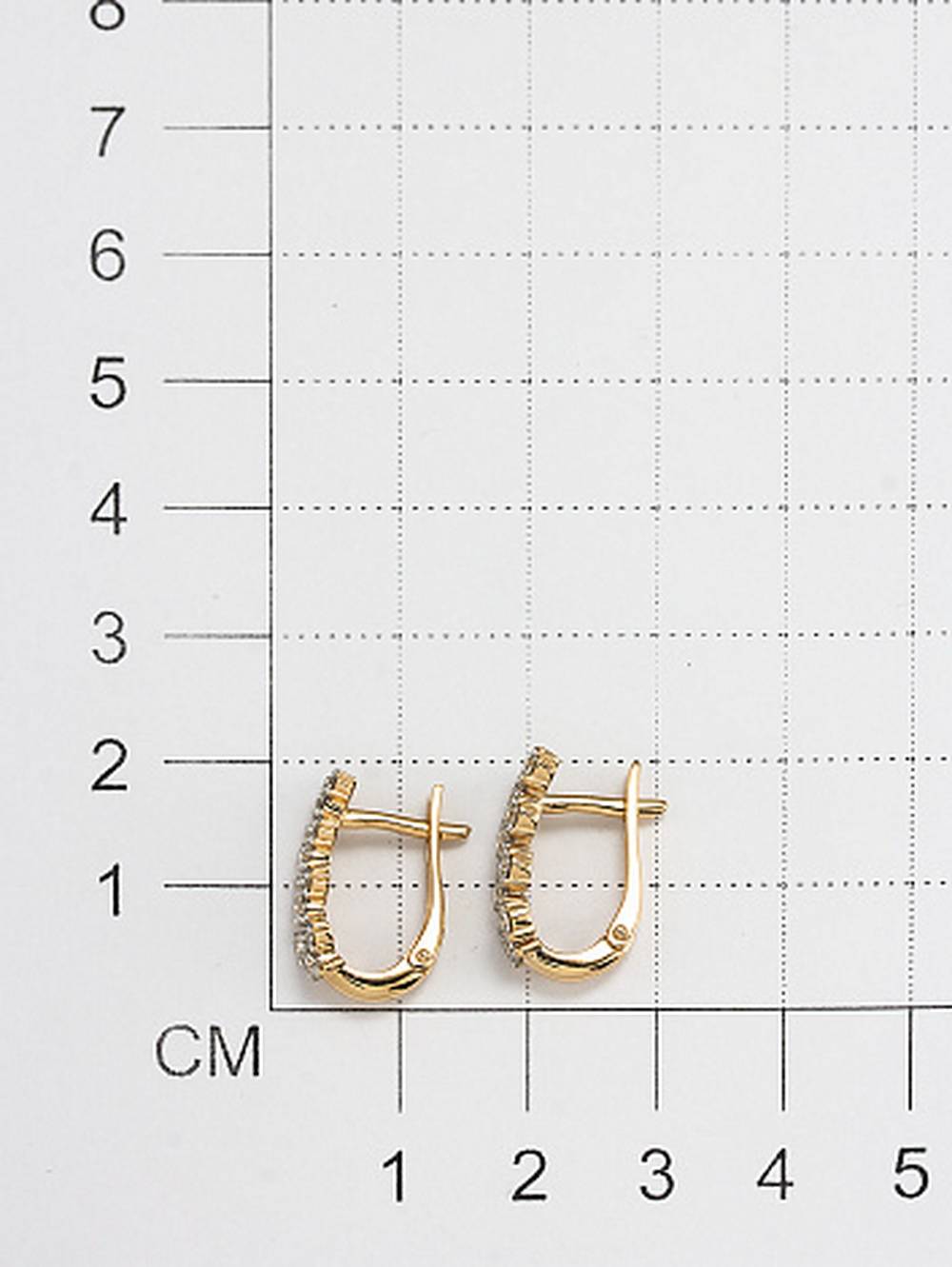 Серьги из красного золота с бриллиантами (053655)