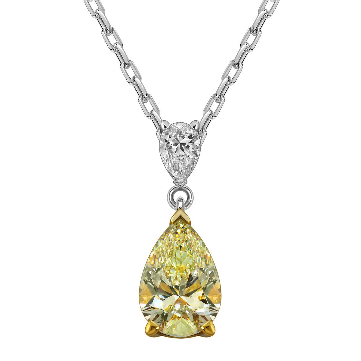 Колье из комбинированного золота с бриллиантами (062821)