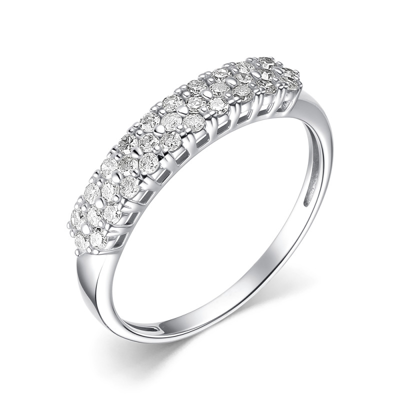 Кольцо из белого золота с бриллиантами  (060493)