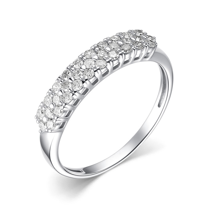 Кольцо из белого золота с бриллиантами  (060493)