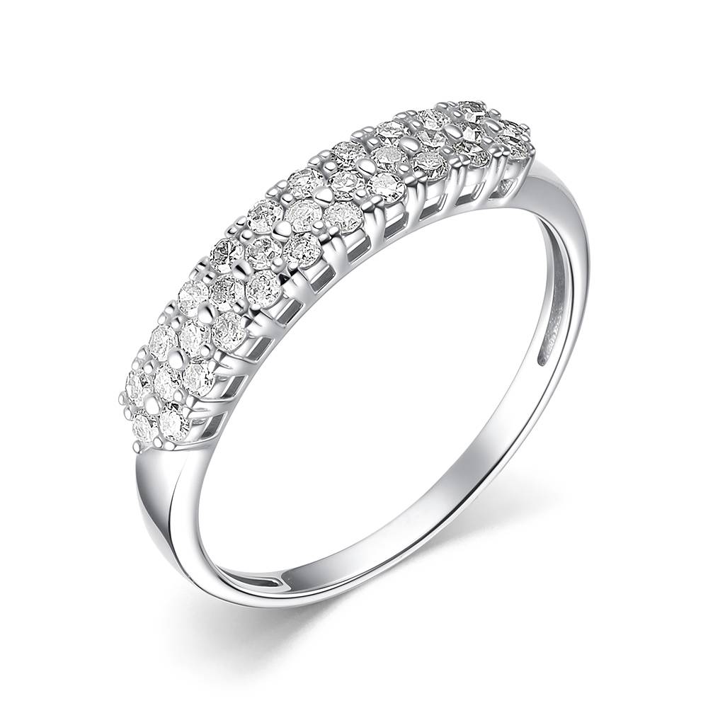 Кольцо из белого золота с бриллиантами  (060493)