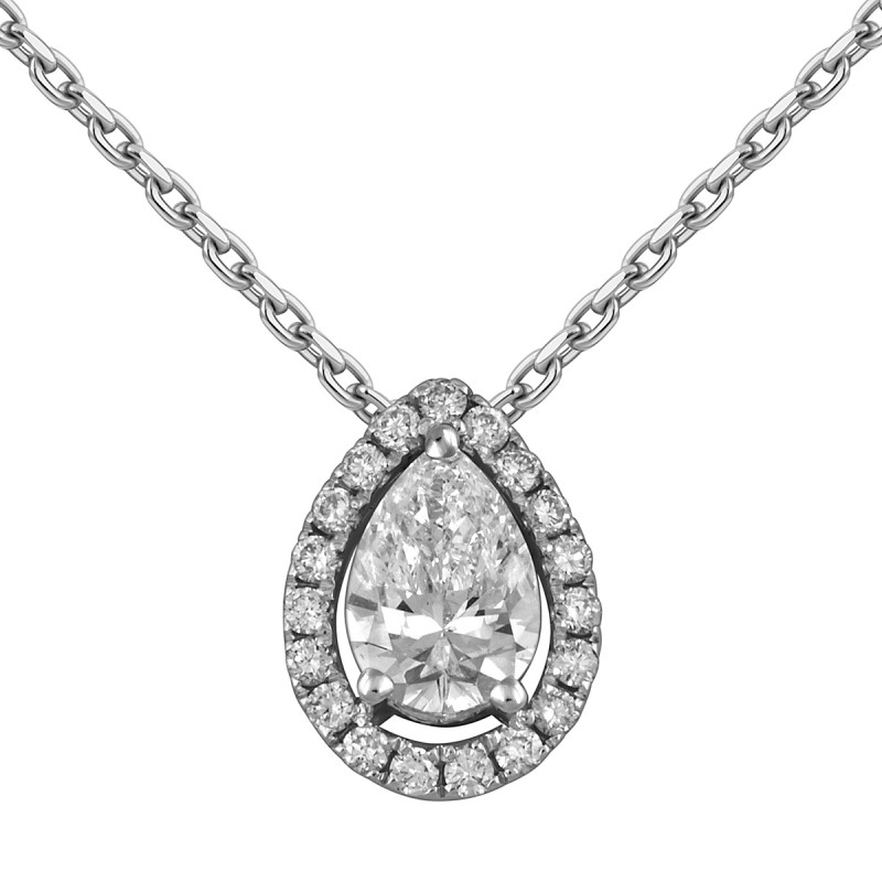 Колье из белого золота с бриллиантами (052660)