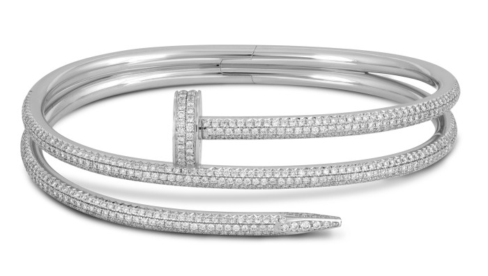 Браслет из белого золота с бриллиантами (054915)