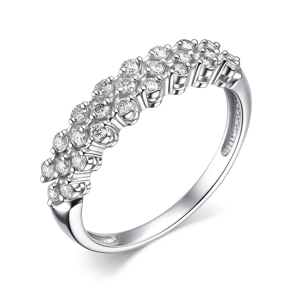 Кольцо из белого золота с бриллиантами  (060492)