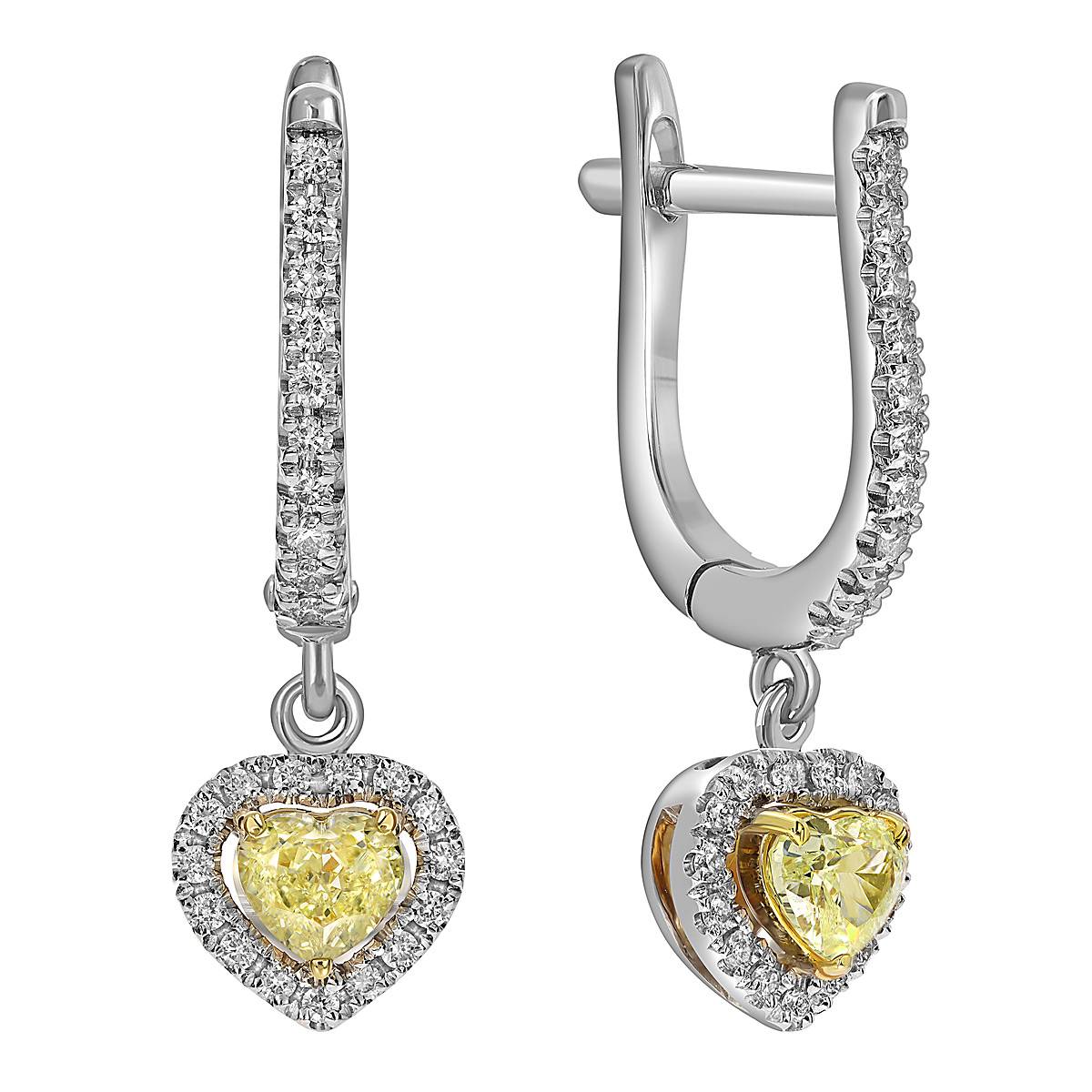 Серьги из белого золота с бриллиантами 