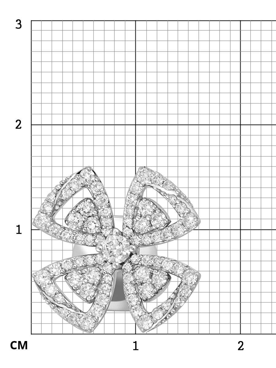 Серьги пусеты из белого золота с бриллиантами (043964)