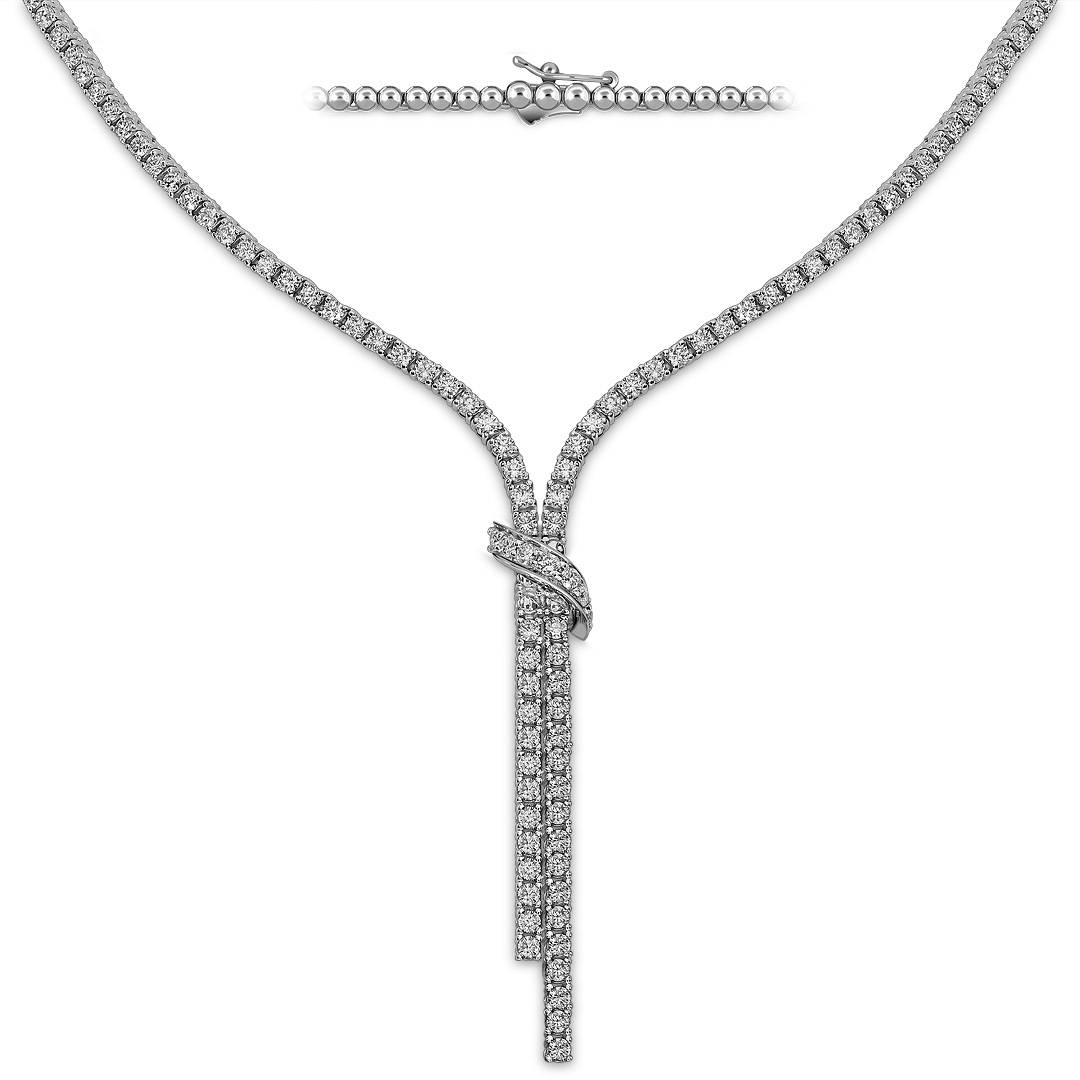 Колье из белого золота с бриллиантами (061607)