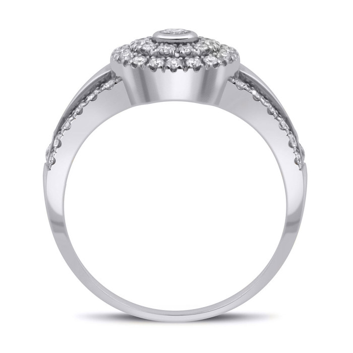 Кольцо из белого золота с бриллиантами (027134)