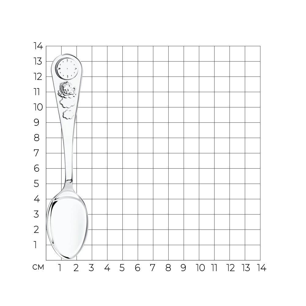 Ложка детская из серебра 925 пробы 