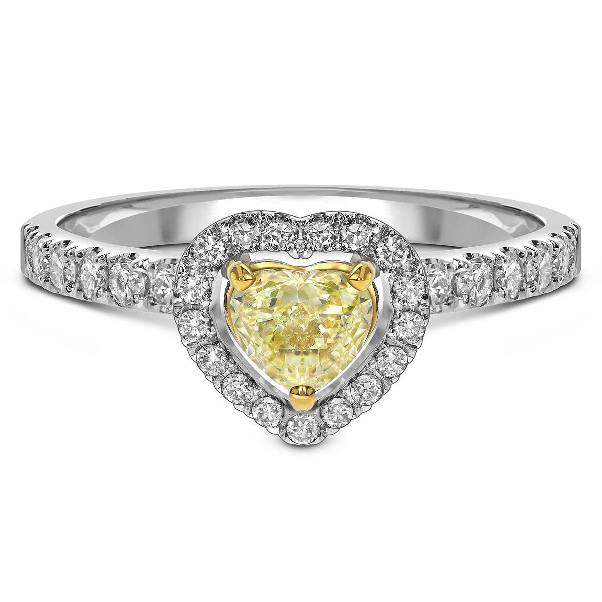 Помолвочное кольцо из белого золота с бриллиантами 