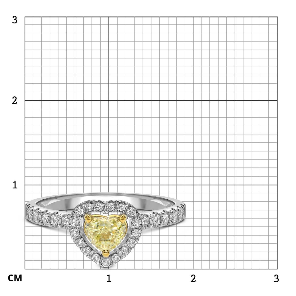 Помолвочное кольцо из белого золота с бриллиантами 