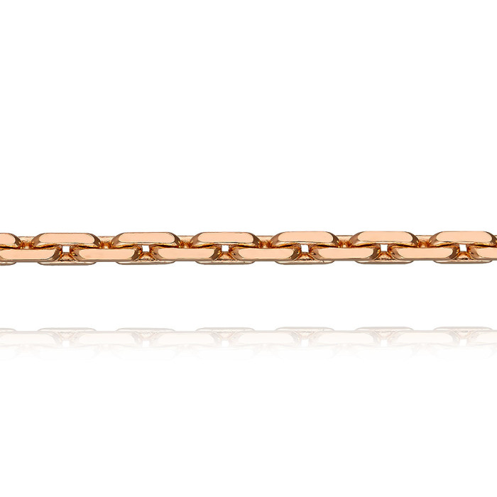 Цепь из красного золота, плетение Якорное (044307)