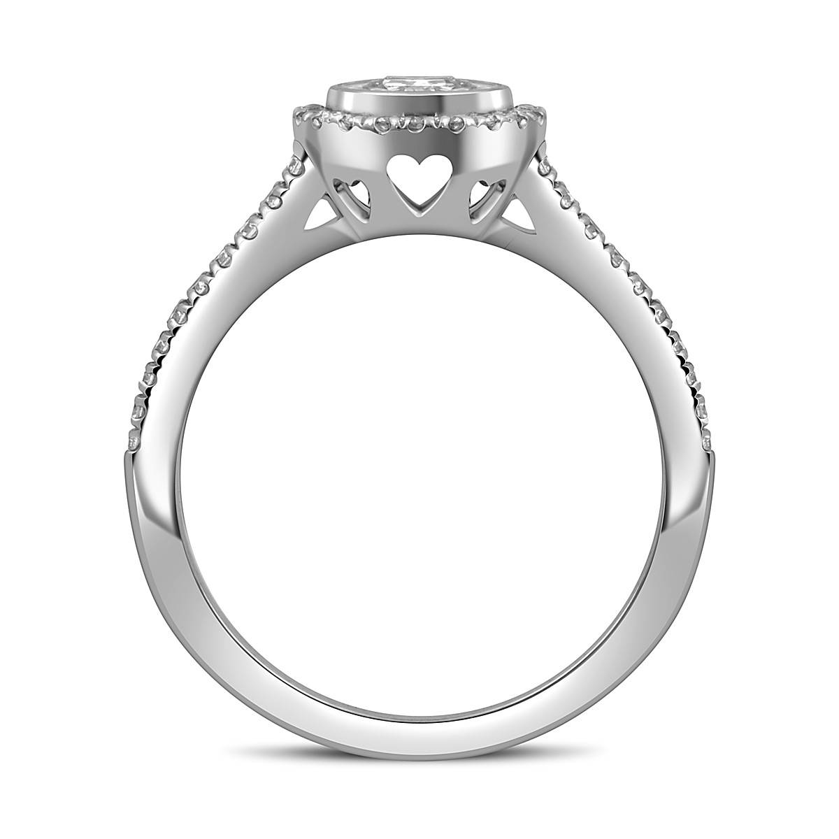 Кольцо из белого золота с бриллиантами