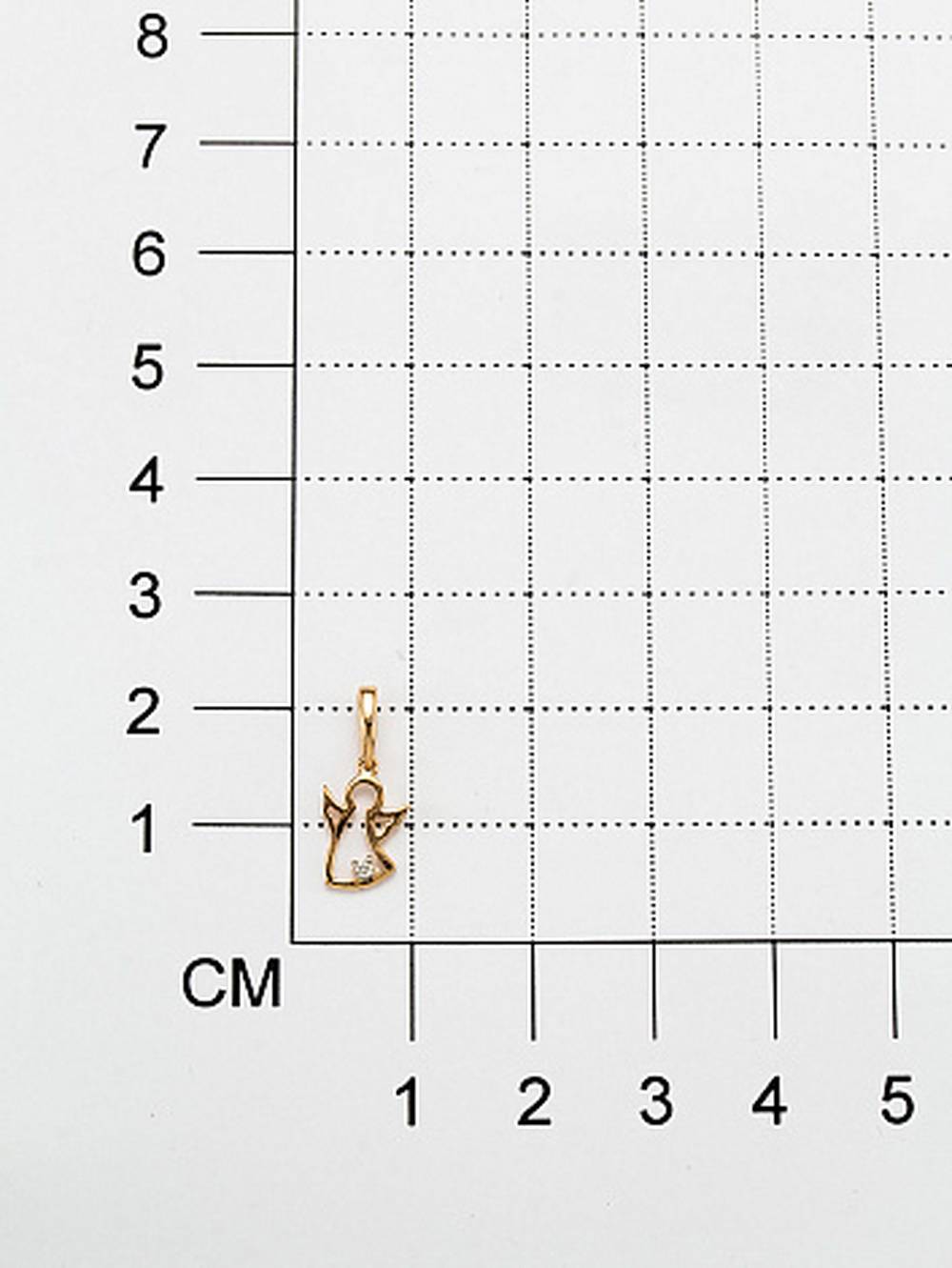 Кулон из красного золота с бриллиантом 