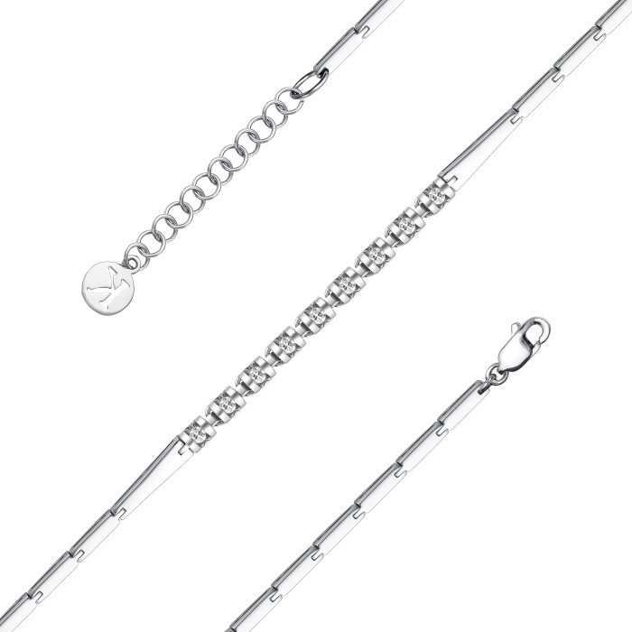 Браслет из белого золота с бриллиантами (050517)