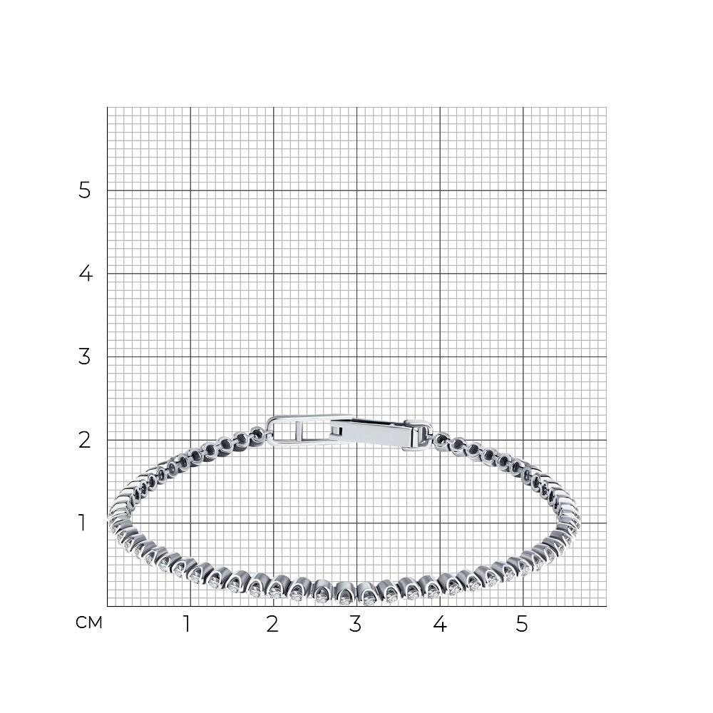 Браслет из белого золота с бриллиантами (052868)