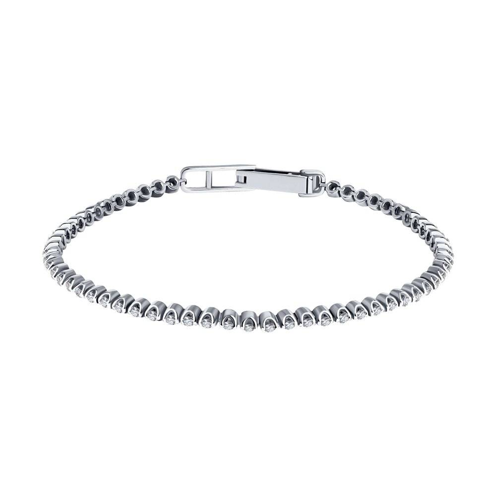 Браслет из белого золота с бриллиантами (052868)