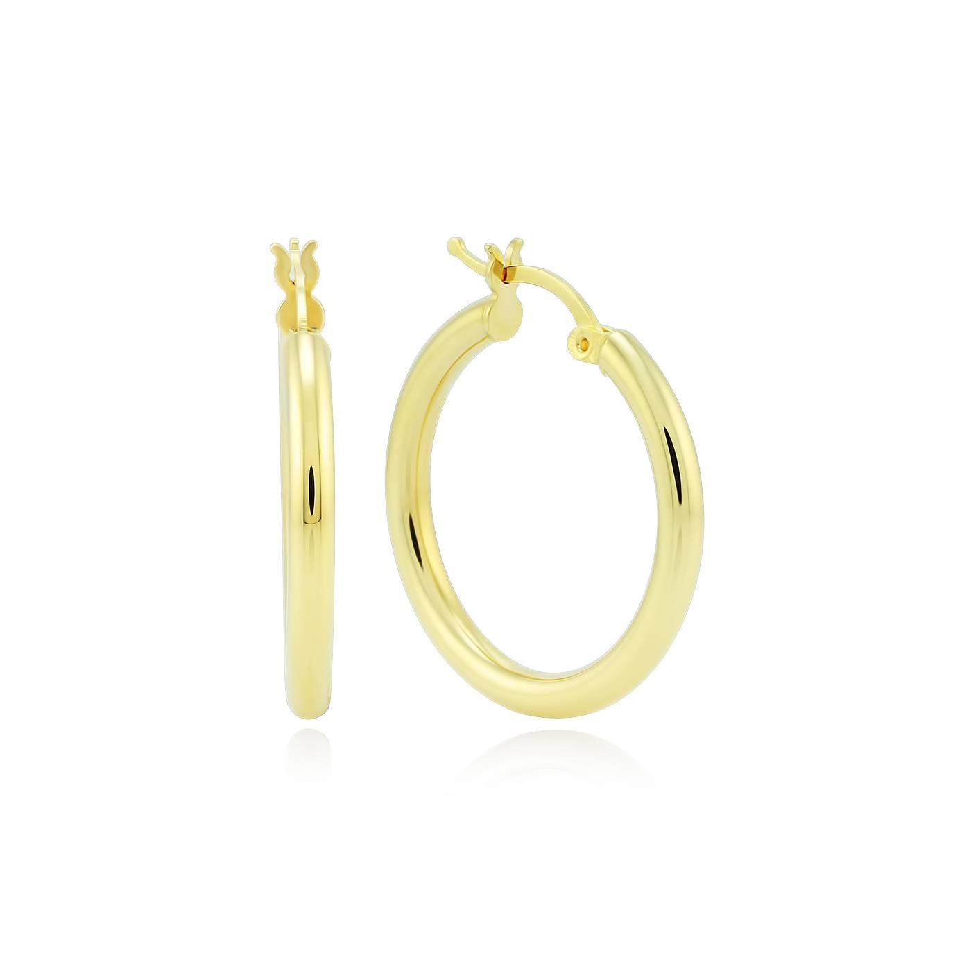 Серьги конго из жёлтого золота (054243)