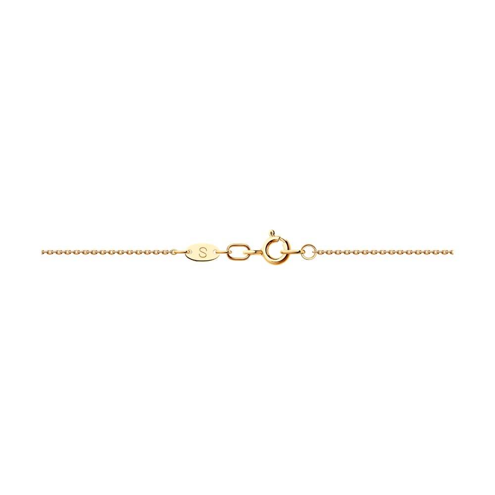 Колье из красного золота с бриллиантами и изумрудами (052972)