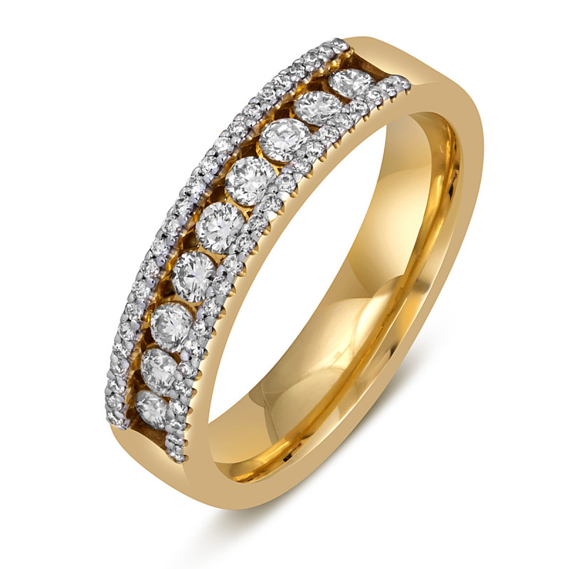 Кольцо из жёлтого золота с бриллиантами (049742)