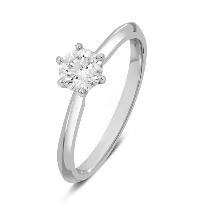 Помолвочное  кольцо из белого золота с бриллиантом (042697) Помолвочное  кольцо из белого золота с бриллиантом (042697)