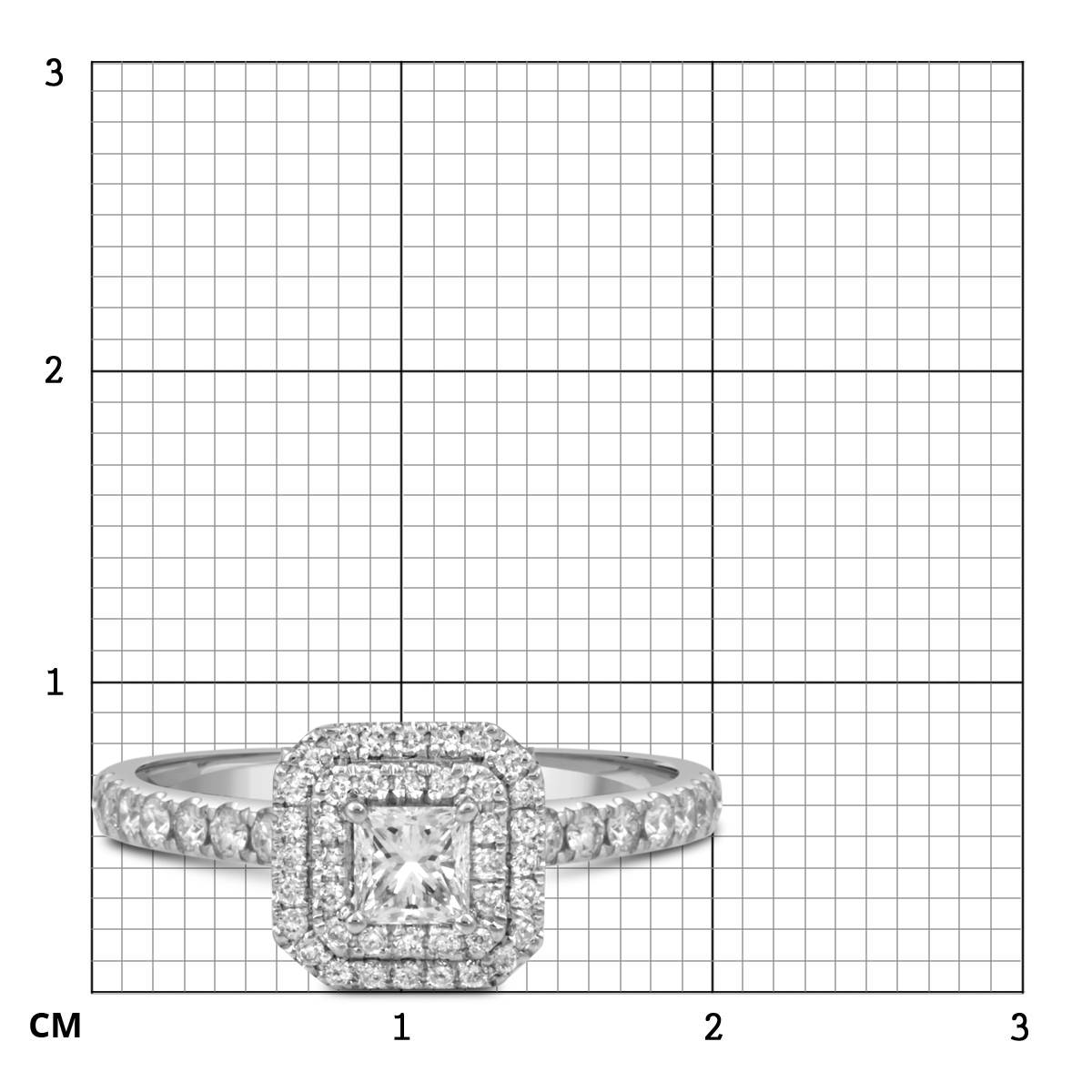 Кольцо из белого золота с бриллиантами (053732)