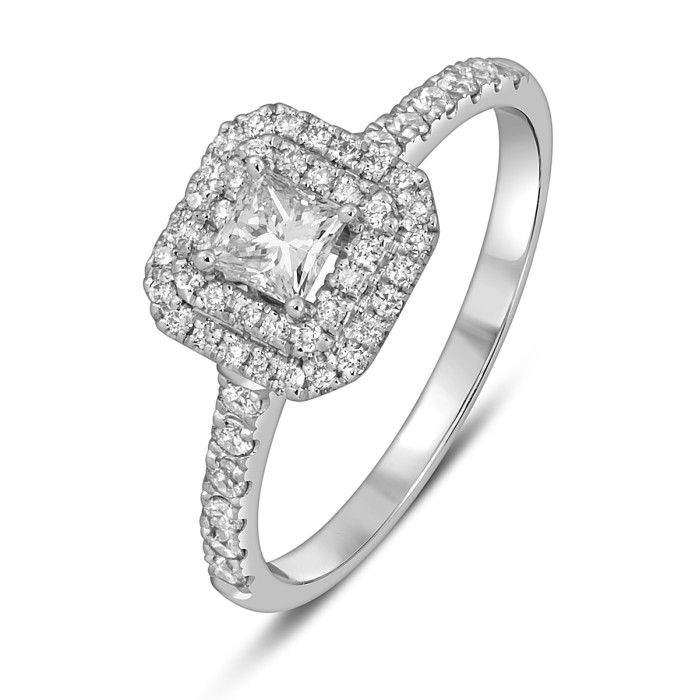 Кольцо из белого золота с бриллиантами (053732)