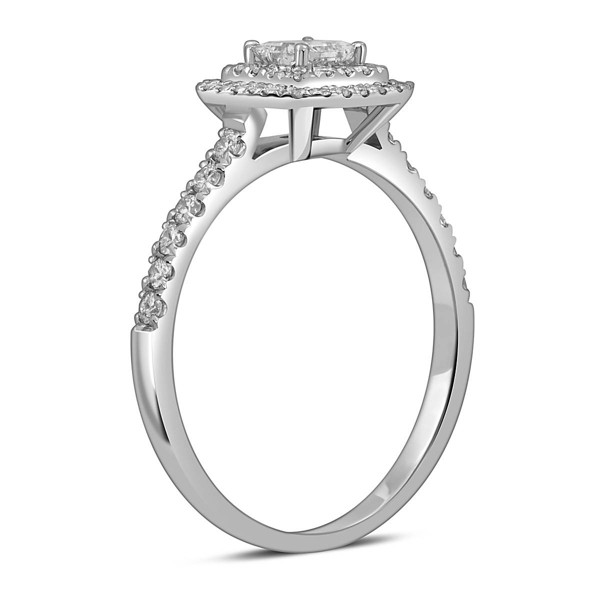 Кольцо из белого золота с бриллиантами (053732)