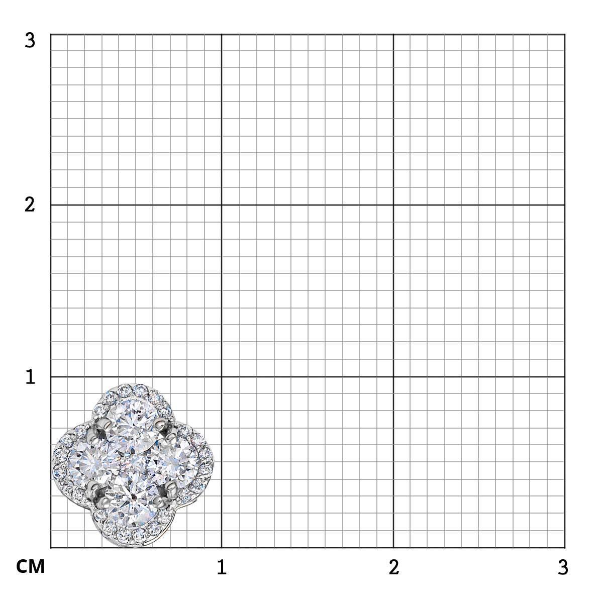 Кулон из белого золота с бриллиантами (053930)