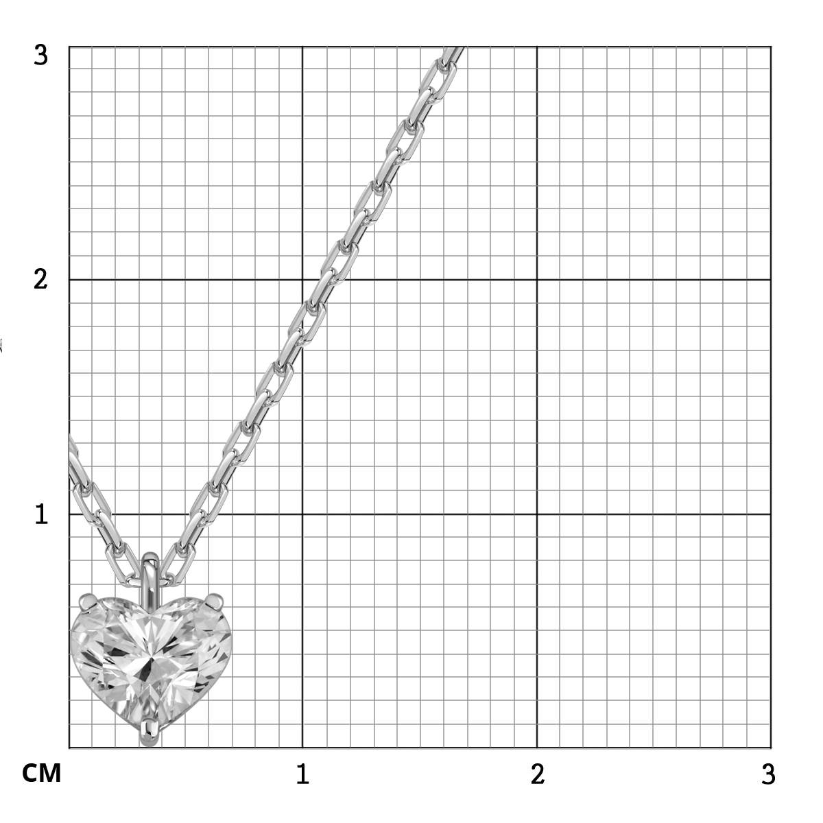 Колье из белого золота с бриллиантом 