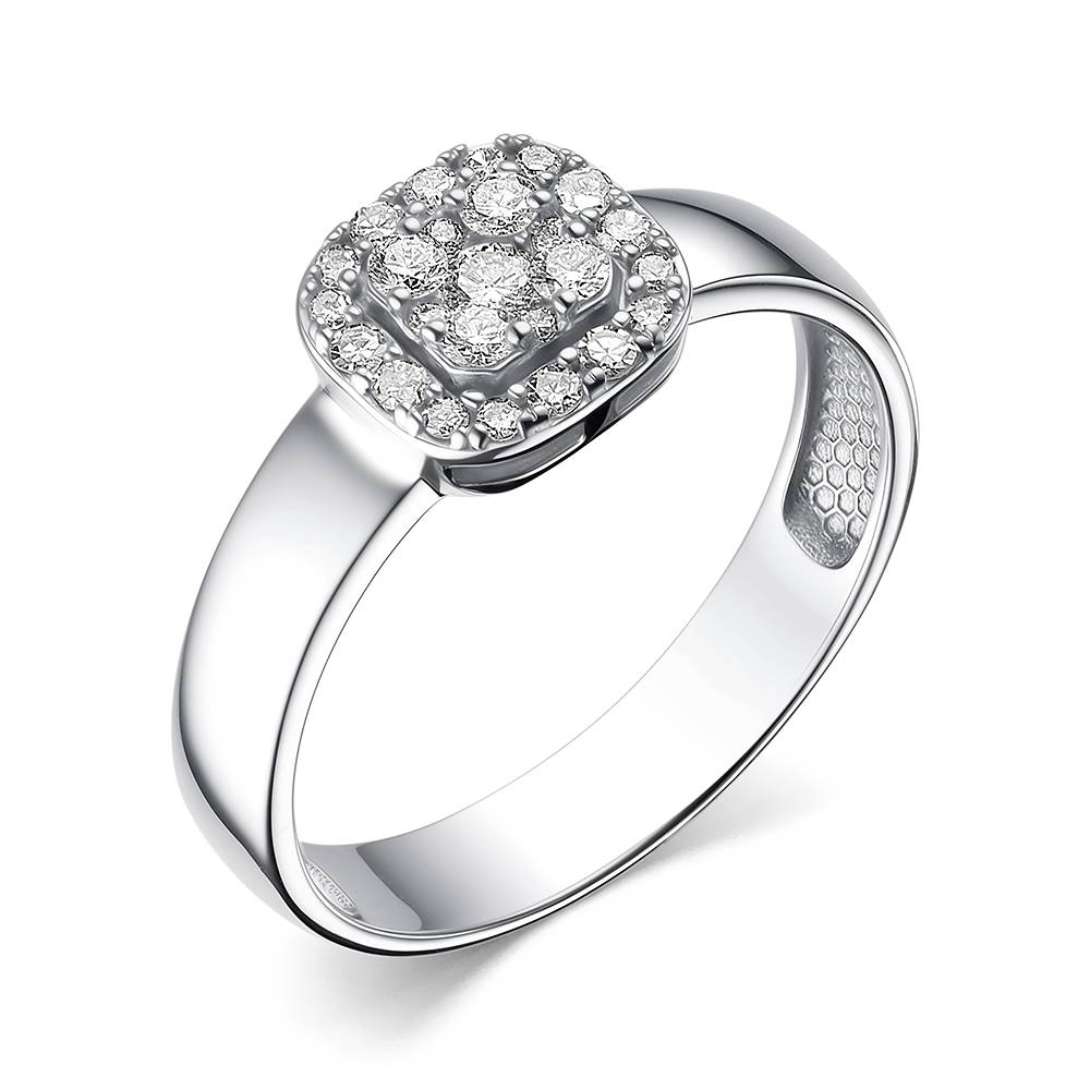 Кольцо из белого золота с бриллиантами (060496)