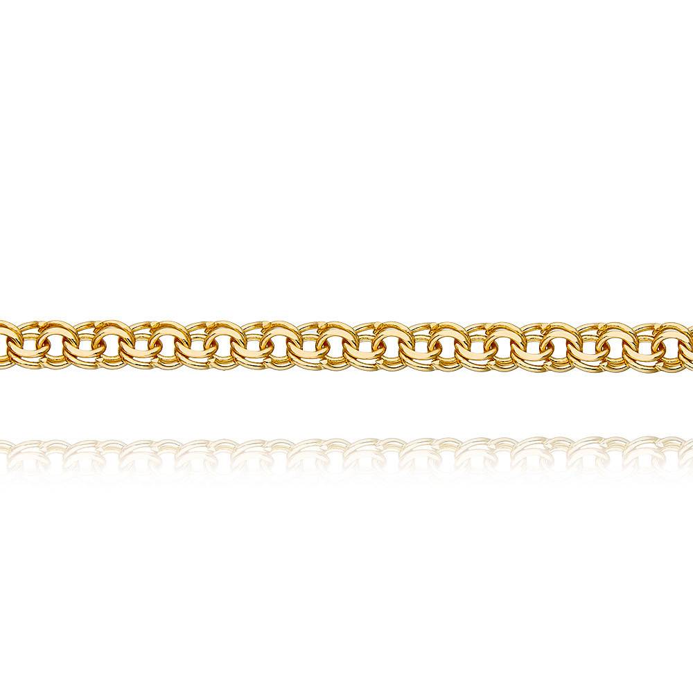 Цепь из жёлтого золота, плетение Гарибальди (047349)